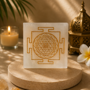 Selenite crystal charging plate